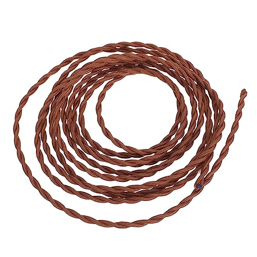 NUOBESTY 4pcs Brown Hanging Light Wire Kit Light Nylon Rope Pendant Braid Wire DIY Pendant Lamp Chandelier Rope