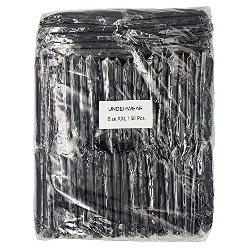 Kitama 50 calzoncillos desechables de nailon y spandex, elásticos, color negro Cover