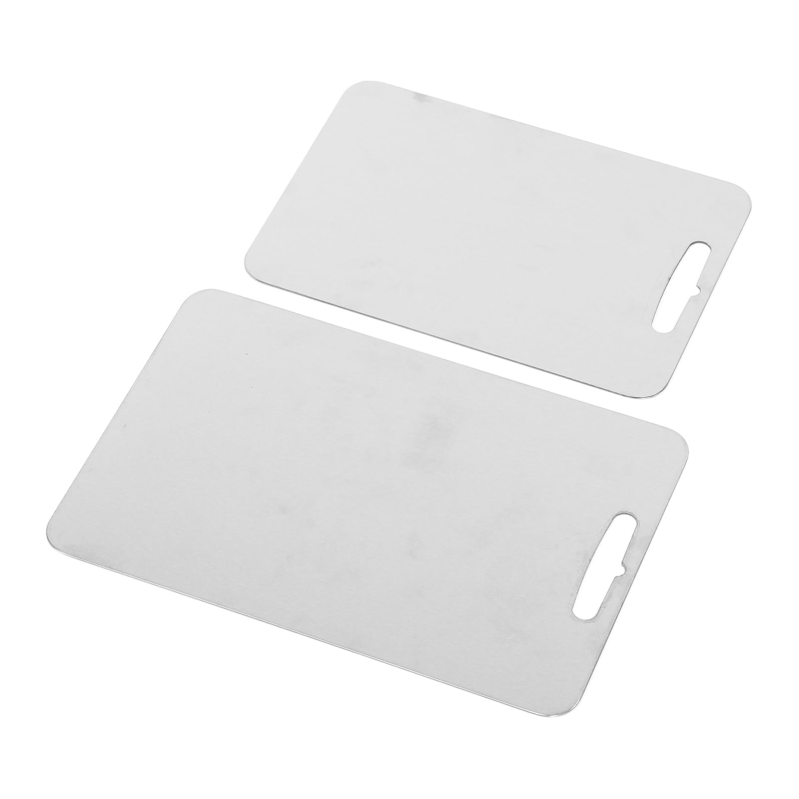 Set di 2 taglieri in acciaio inox, multifunzionali, per cucina e ristorante, facile da pulire, ideale per la preparazione di cibi e pasti