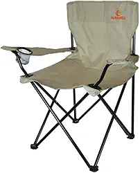 Guepardo, Cadeira Relax Dobrável para Atividades ao Ar Livre, Camping, Trilha, Pesca e Lazer, Peso Suportado até 90kgs, Bege