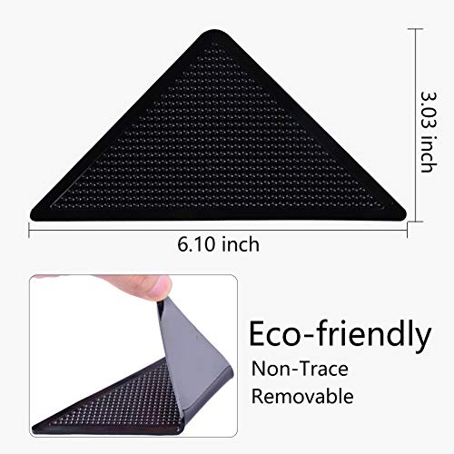 12 Pcs Rug Tape, Non Slip Rug Grippers, Reusable Washable Eco-Friendly Rug Pads for Area Rugs on Hardwood, Tile Floors, Carpets, Floor Mats, Linoleum, Wall - Thumbnail 5