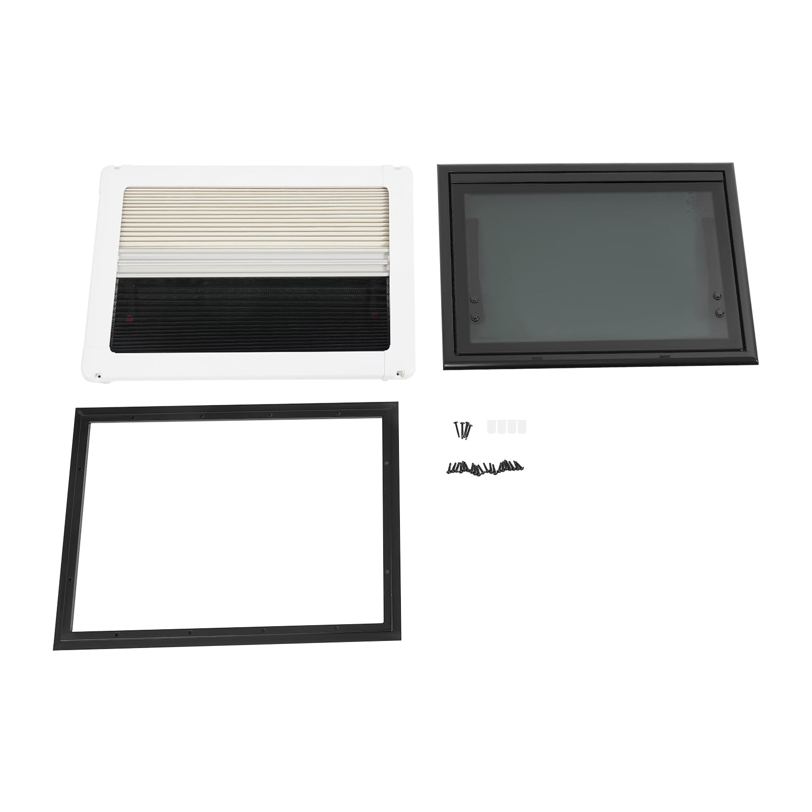 Wohnmobil Fenster, Wohnwagen Fenster RV-Ausstellfenster, RV-Wohnmobilfenster Mit Integriertem Rollo Und Fliegengitter, Camper Fenster FüR Wohnwagen Van Camper (500x350mm)