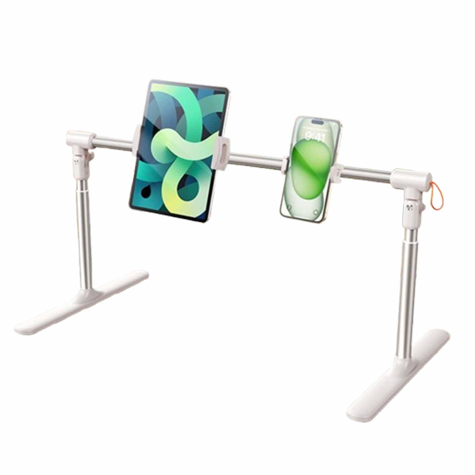 Soporte de teléfono para Cama, Doble Uso Tablet Soporte de Teléfono Celular, Ajustable Altura Y áNgulo, Soporte Para Libros Para Lectura, para Ver Películas Vídeo Fotograf(Size:teléfono móvil+tableta)