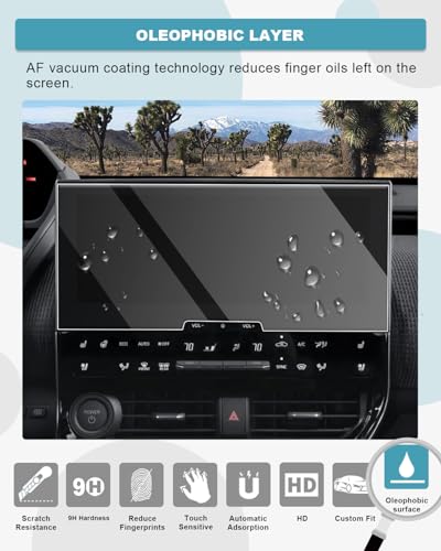 Image of CDEFG Tempered Glass for 2025 Toyota bZ4X Screen Protector 12.3-Inch, for 2022-2025 Toyota bZ4X Accessories,9H Screen Cover HD Anti Fingerprints