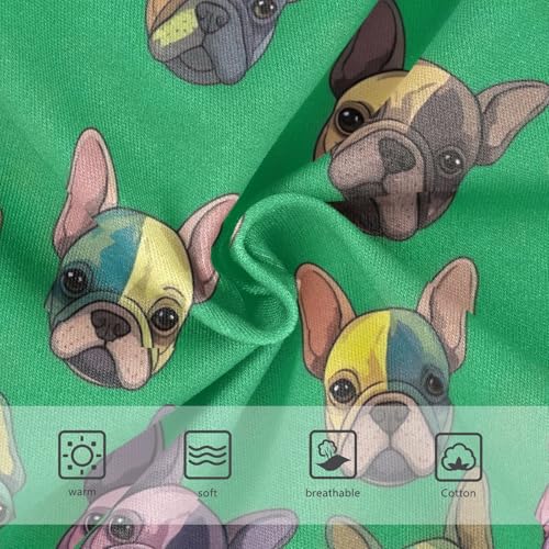 Toddler Panties, Cute Dogs Vibrant Green Cotton Girls Underwear, 2T–8 Years3