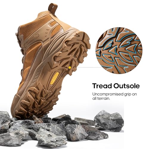 Image of NORTIV 8 Men's Waterproof Hiking Boots Outdoor Mid Trekking Lightweight Mountaineering Shoes Paladin