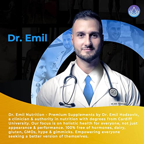 Dr Emil Nutrition Total Gut Health Complex - Prebiotic + Probiotic + Postbiotic Gut Health Supplements For Women And Men - Probiotics For Digestive Health & Gut Health, 60 Capsules #TOP5