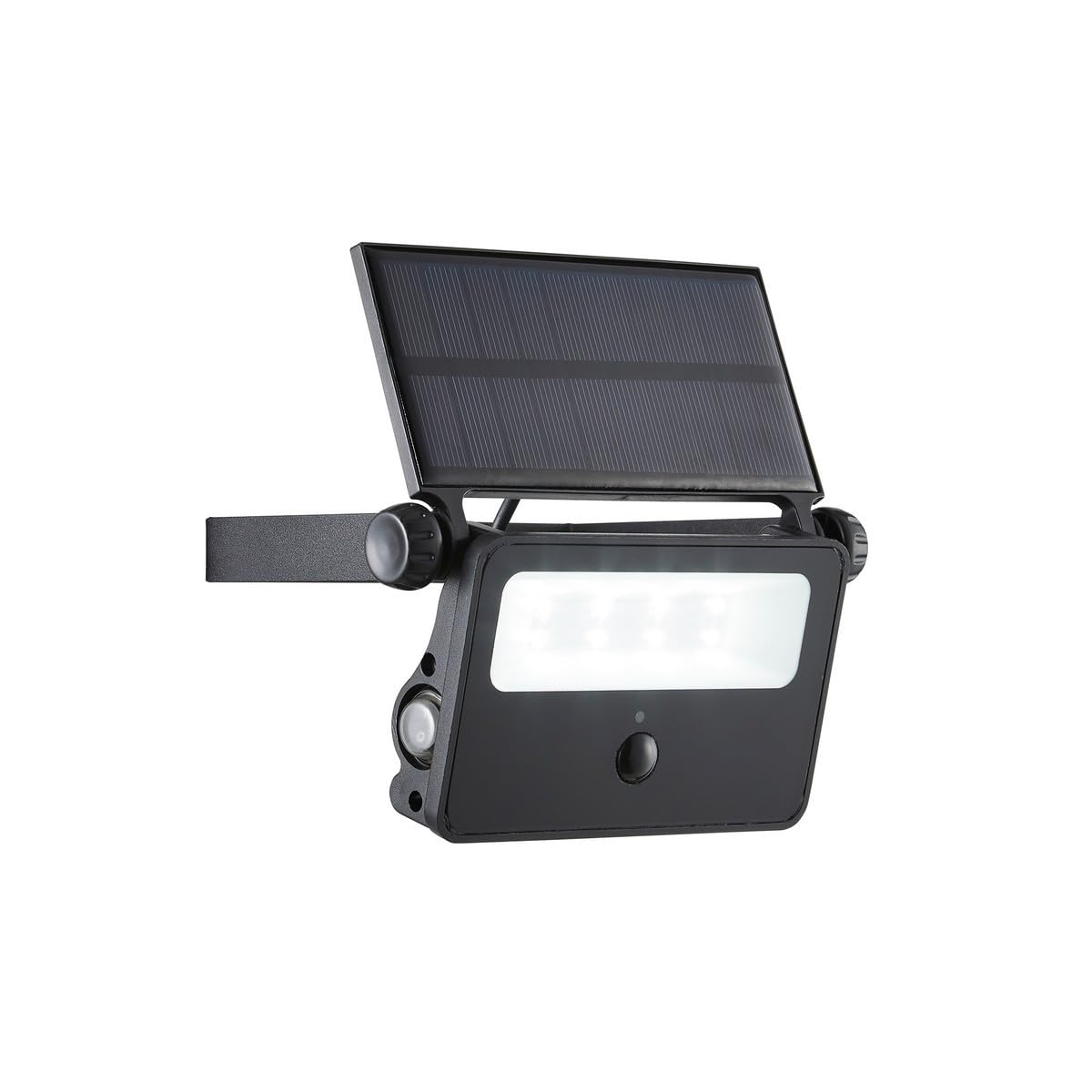 Zink 2W Solar Powered Pir Security Ip44 220Lm Day In Steel Light/White/Black