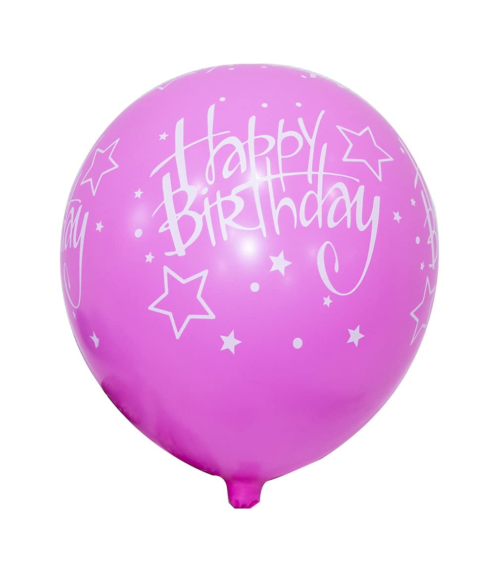 Happy Birthday 12 Pieces Decorations Balloons 12 Inch Latex Birthday Balloons, Printed Happy Birthday-Party Balloons for Men Boys Girls Birthday Decoration-Color Assorted
