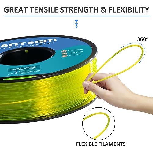 Image of GIANTARM TPU Filament 1.75mm Flexible Soft 3D Printer Consumables Grass Yellow,95A 1kg Spool (2.2 lbs.), Dimensional Accuracy + /- 0.05 mm