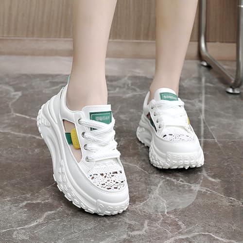 Women Chunky Platform Sneakers Breathable Cutout Walking Shoes Casual Summer Non Slip Soft Sole Sneakers3