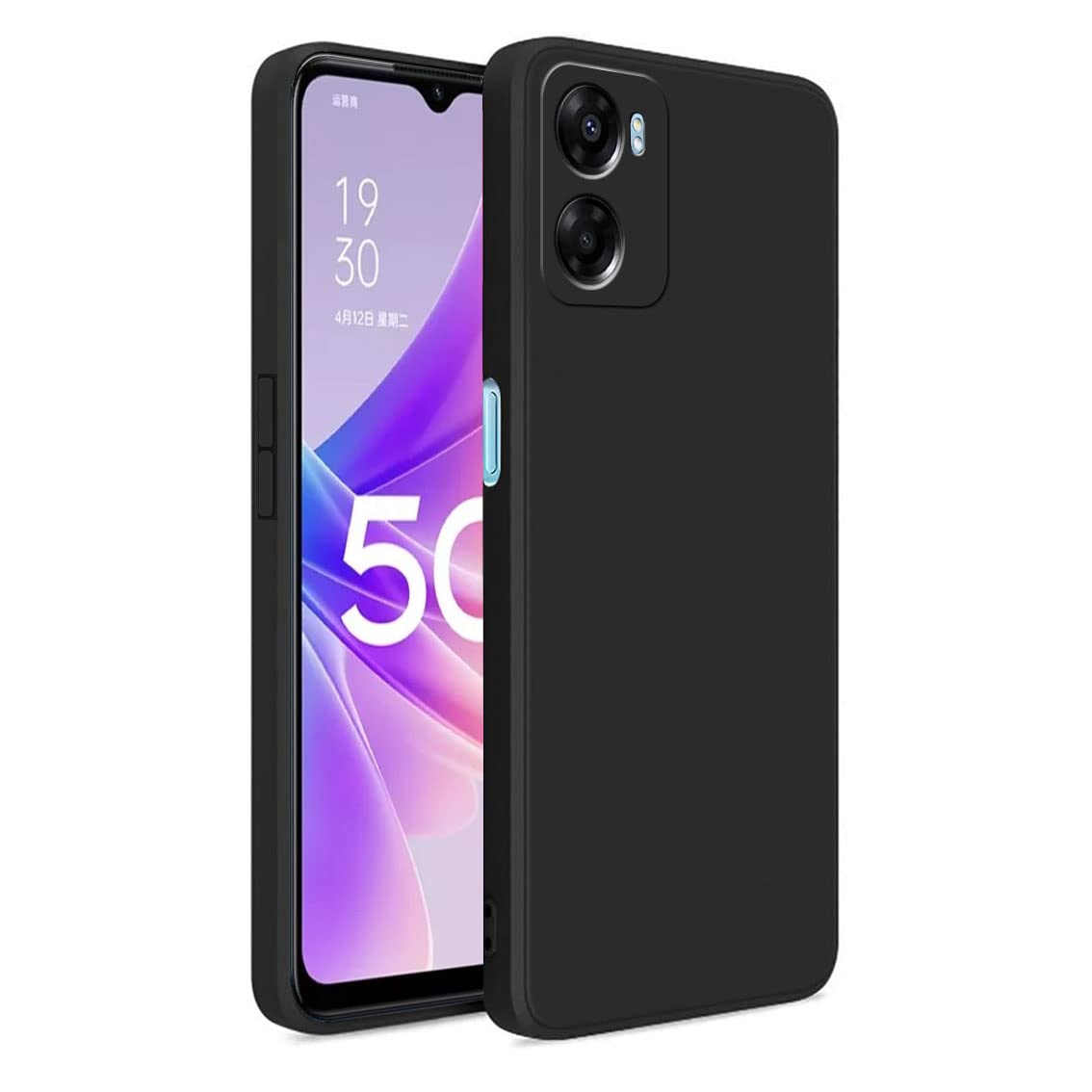 LIRAMARK Silicone Soft Back Cover Case for Realme Narzo 50 5G / Oppo K10 5G / Oppo A57 5G (Black) (B0BS66QS3B) Amazon Price History, Amazon Price Tracker