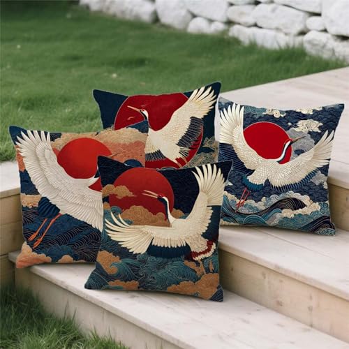 Housse de coussin extérieur violette 45x45 cm imperméable lot de 4 S954