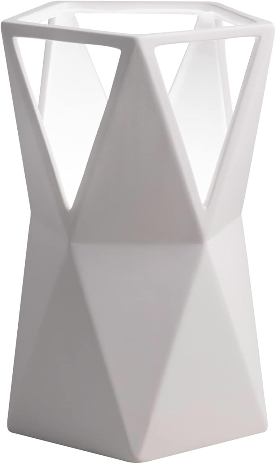 Dimmable 11.75” Ceramic Paintable Modern Table Lamp for Living Room, Bedroom, or Office, Ceramic Bisque