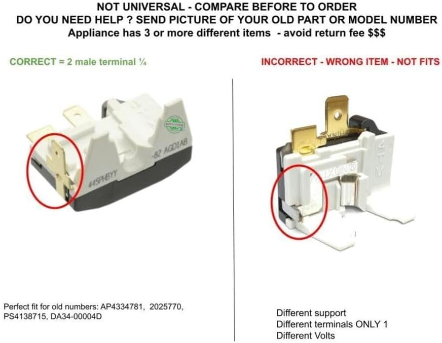 CKD7261 DA34-00004D Refrigerator Compressor KIT Overload DA34-00004D + DA39-00154D