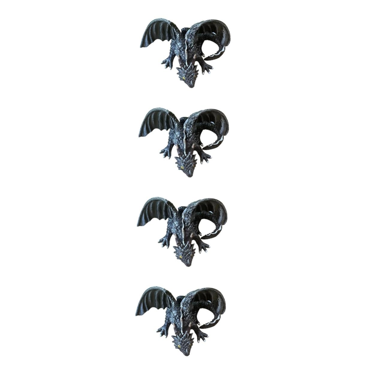 Figurine gothique aux détails fins : set de 4 statues de dragon HANABASS