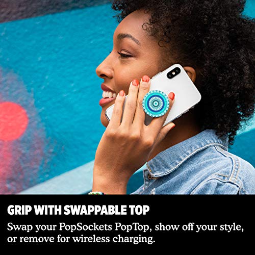 PopSockets: PopGrip Suporte expansível e aderência com uma parte superior intercambiável para telefo