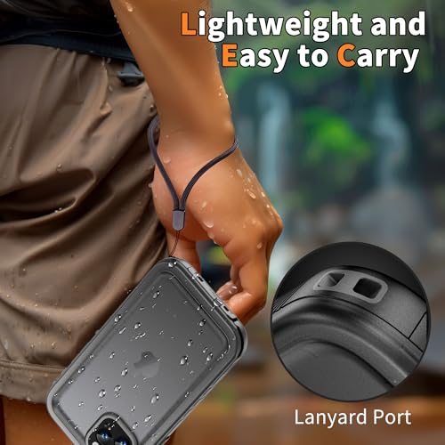 Cozycase for iPhone 11 Pro Waterproof Case - IP68 Underwater Full Body Built in Screen Camera Protector Dustproof Protective Heavy Duty Military Grade Shockproof Rugged Port Phone Cover with Lanyard by Cozycase - Image 6