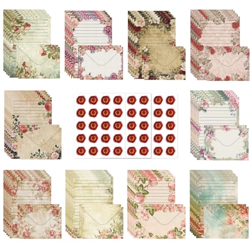 Papier à lettre floral pour écrire vos correspondances et invitations rétro