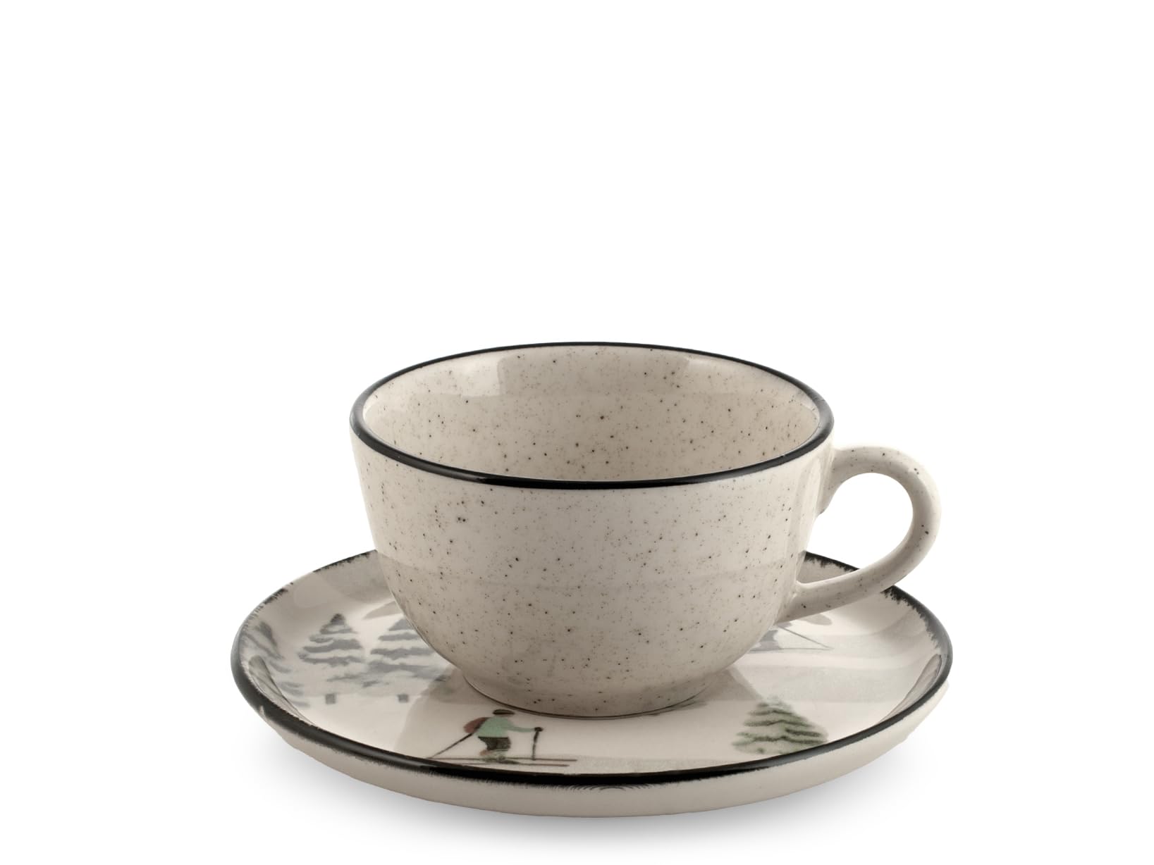 H&H Set 6 Tazze Tè Crayon In New Bone China Senza Piatto Cc220