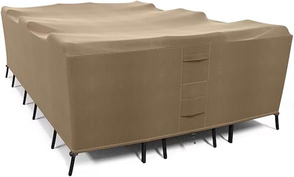 Outdoor Dinning Set-Cover 108"W x 25"H x 82" D Brown Polyester Patio Furniture Cover For Dining set