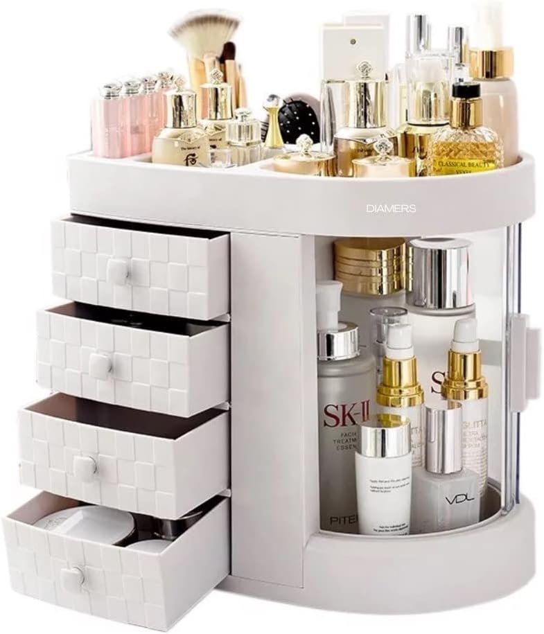 DIAMERS Makeup Organiser With Storage Drawers High Capacity Cosmetics