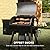 Blatomic Electric Wood Pellet Grill, 440 SQ. IN Cook Area Pellets Grill, 12LBS Hopper Pellet Smoker Grill, 500 Degree Max Temperature&Auto Feed, 8 in 1 BBQ Grill Outdoor with Side Table, Grease Bucket