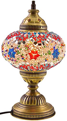(18 variations) Plus récente Copperbull 2018 turc marocain Style Tiffany fait main mosaïque Table de chevet Nuit lampe lumière Abat-jour, 30 cm Cover