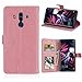 Produktbild Laybomo Schuzhülle für Huawei Mate 10 Pro Hülle Ledertasche Weiches Gummi Silikon TPU Haut Beutel Schützend Stehen Bilderrahmen Brieftasche Schale Tasche Handyhülle für Huawei Mate 10 Pro (Rose)
