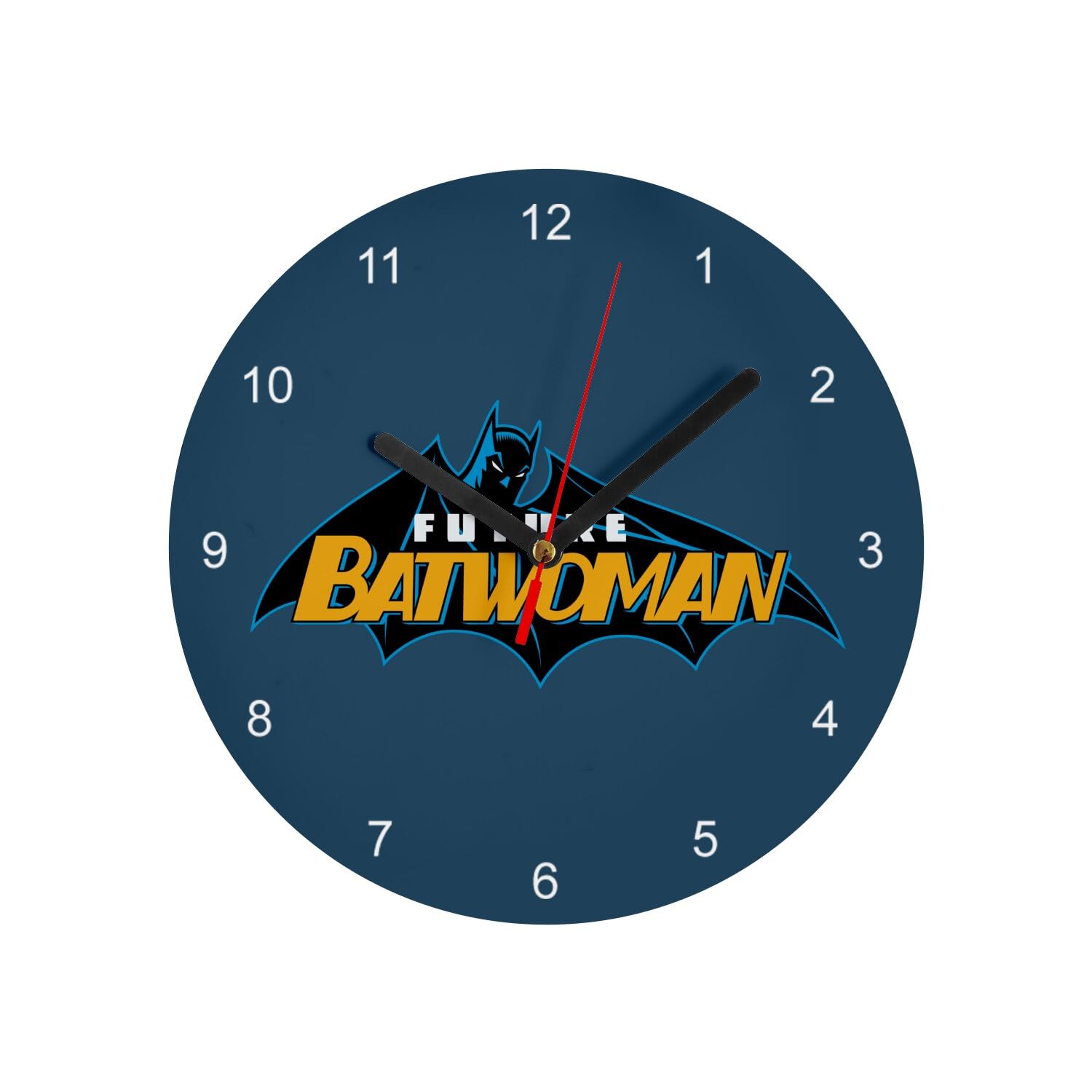Horloge murale en verre Future Batwoman 20 cm bleu pour deco de chambre