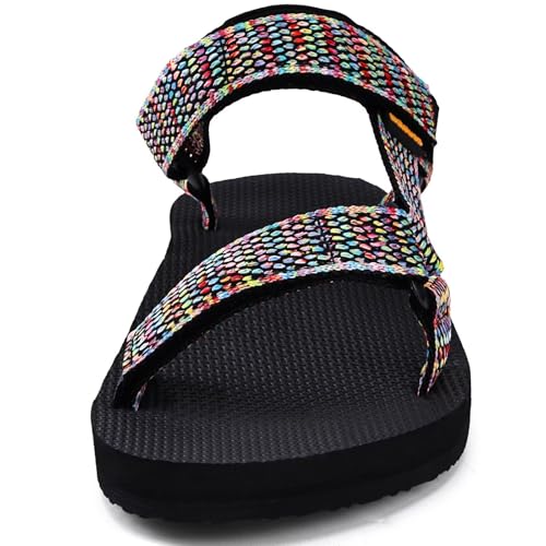 Image of WateLves Womens-Sport-Sandals Hiking Sandals with-Arch-Support Webbing-Outdoor-Beach-Water-Sandals for Travel-Walking-Trekking-Camping