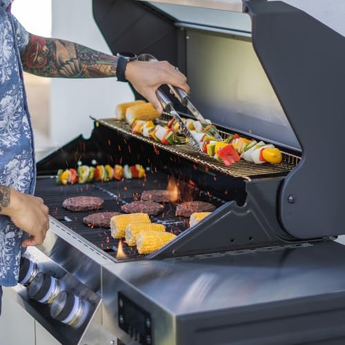 Monument Grills Denali 405 4-Burner Liquid Propane Gas Smart BBQ Grill Stainless Steel with Cooking Grids(2 items)