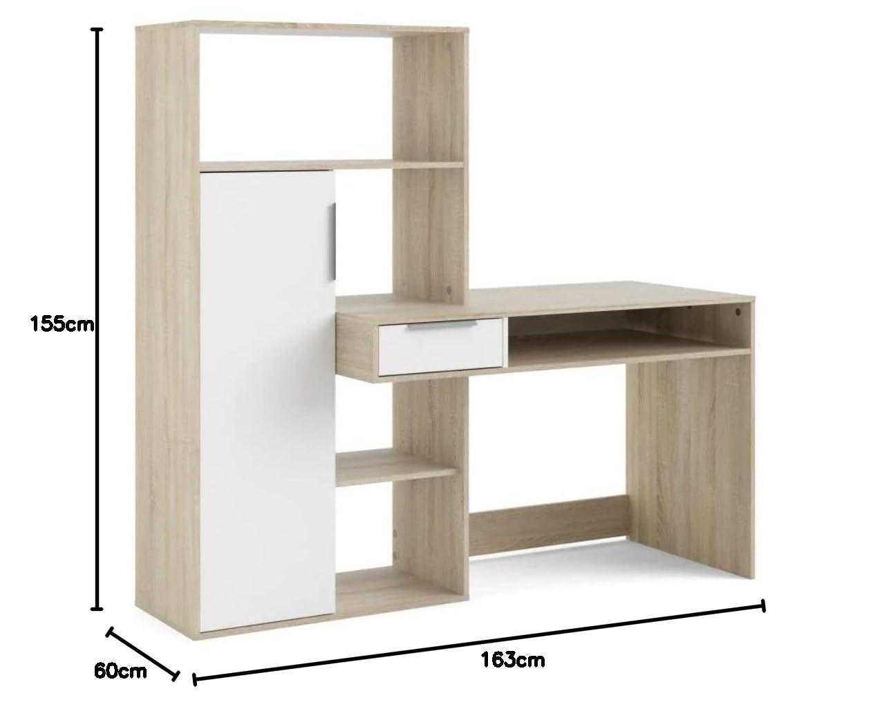 Scrivania con Libreria Function Plus