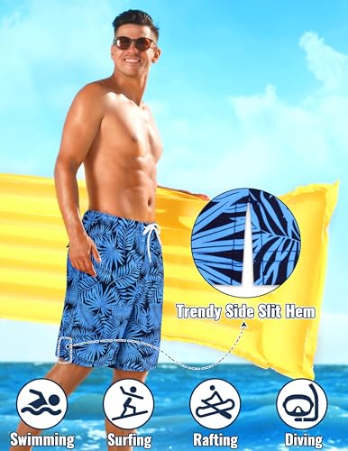 Mens Swim Trunks with Compression Liner 9'' Quick Dry Mens Bathing Suit 9 Inch Inseam Men's Board Shorts Men Swimsuit3