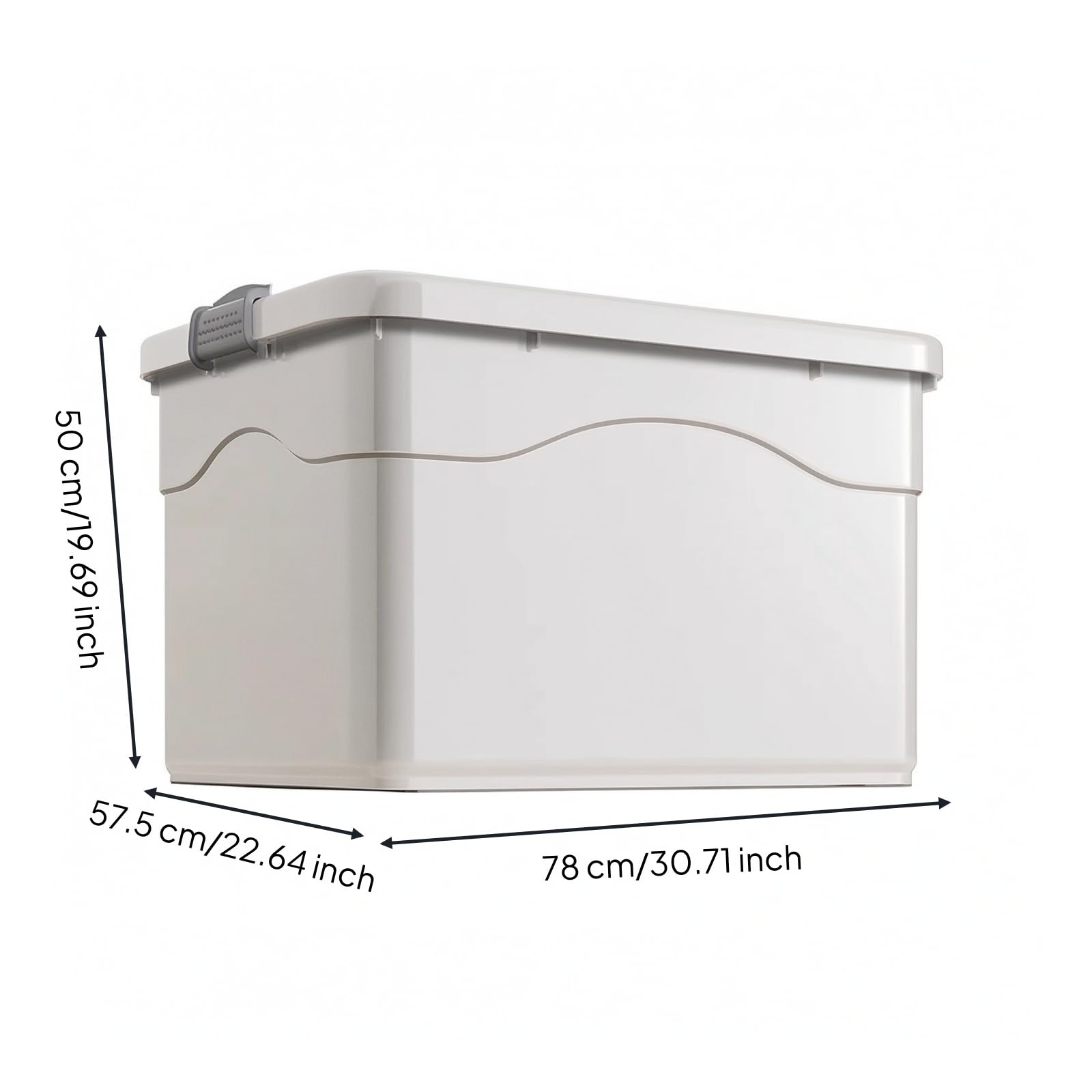 KESOTO Contenitore in Plastica Antipolvere Impermeabile, Contenitore con Coperchio, per Cameretta, Famiglie, 78x57.5x50CM