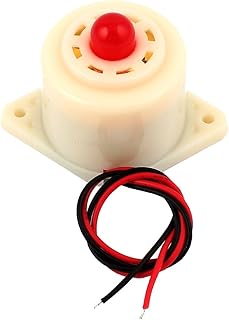 Aexit DC 24V Security & Surveillance Red Light Flash Intermittent Sound Beep Alarm Horns & Sirens Electronic Buzzer