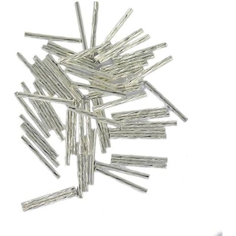 3X 50pcs Metal Engraved Straight Noodle Tube Spacer Beads 2mm Cover