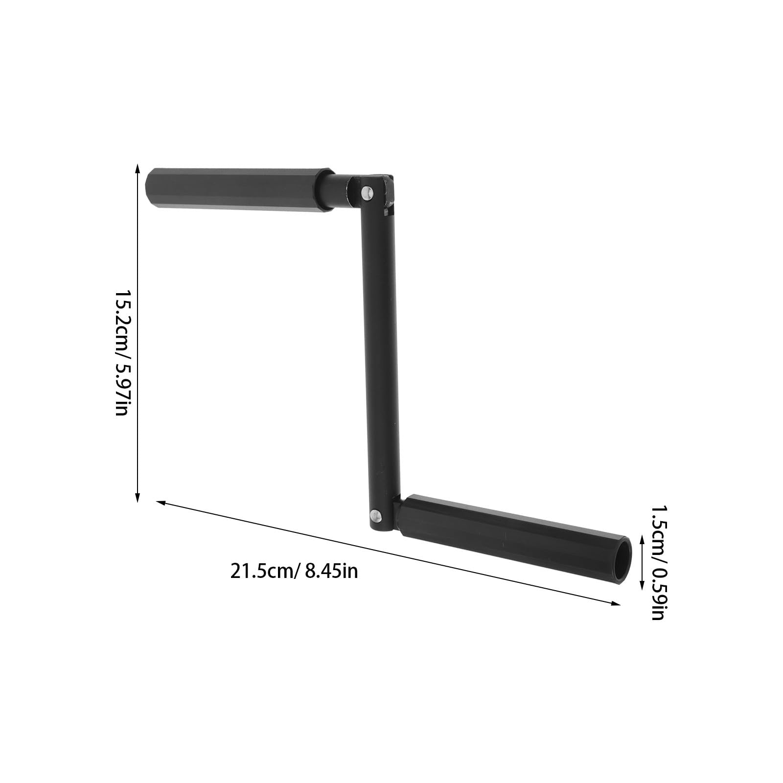 KICHOUSE Manivelle de Fenêtre Noire en Aluminium pour Volet Roulant et Fenêtres, Design Ergonomique et Opération Simple, pour Décoration Contemporaine et Patios