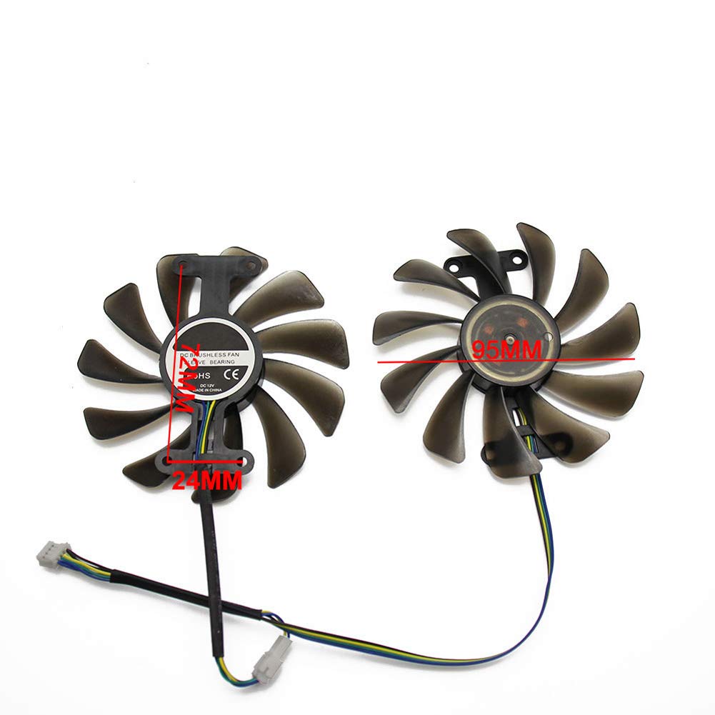 グラフィックカード冷却ファンZOTAC GTX 1070Ti 1080 4ピン GPU Replacement Cooling Cooler Fan For Zotac GTX 1080 1070ti