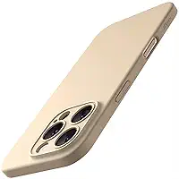 JETech Capa Fina para iPhone 16 Pro 6,3 Polegadas com Lente de Câmera Proteção Total, Ultrafina Leve Acabamento Fosco Case Capinha Protetora Minimalista para Telefone (Titânio-Deserto)