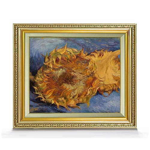 Amazon.co.jp: ゴッホ 2本の切ったひまわり F8 油絵直筆仕上げ｜ 絵画