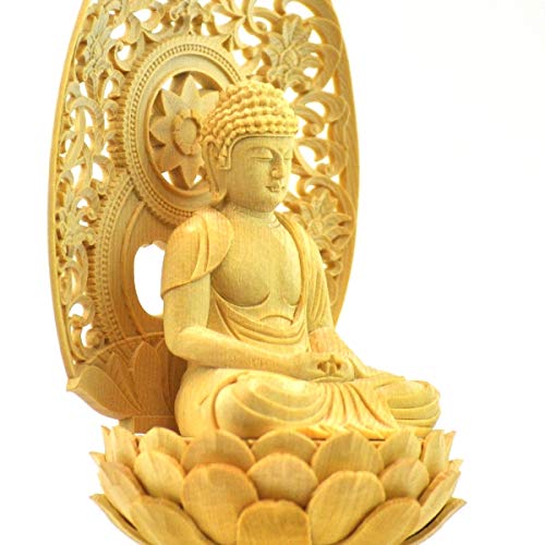 Amazon｜海宇工芸(kaiu art) 木彫仏像 干支お守り本尊 桧木（ヒノキ