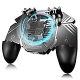 Game Controller, IUGGAN Game Pad Sensitive L1R1 Shoot and Aim Keys Joysticks Shooter Controller for PUBG/Knives Out/Rules of Survial Gaming Triggers for IOS and Android (10th Gen + Gamepad)