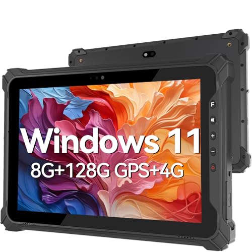 iEdge Tableta resistente T10W de 10.1 pulgadas, Windows 11, GPS 4G LTE, 8 GB + 128 GB, N5100, 700 nits, legible a la luz solar, tableta de trabajo industrial resistente al aire libre