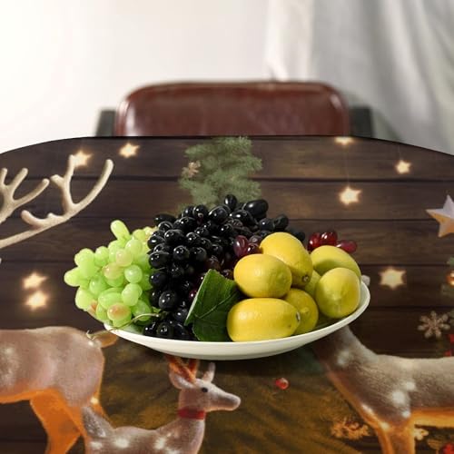 Nappe de Noël 140x140 imperméable antitache finie la table abîmée