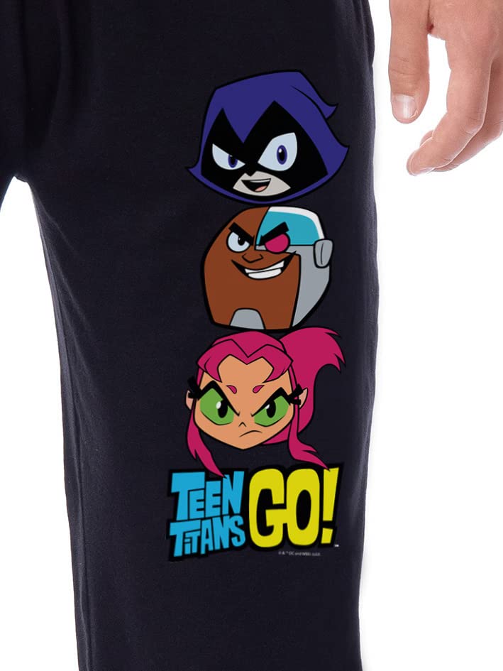 DC Comics Teen Titans Go! Mens' Raven Cyborg Starfire Character Sleep Jogger Pajama Pants2