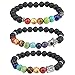 Produktbild Lava Armband, Diealles Chakra Lava Stein Armband Chakra Healing Buddha-Armband für Männer - 3PCS