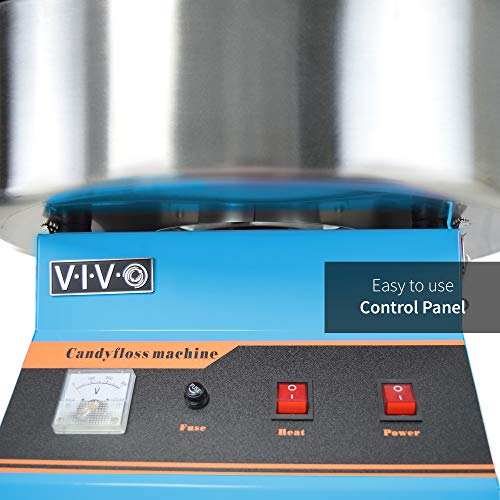Image of VIVO Blue 1030W Electric Cotton Candy Maker, CANDY-KIT-1B