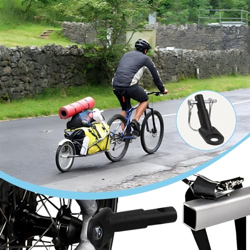 Fahrradanhänger Kupplung Set Fahrrad Anhängerkupplung Schwarz mit Sicherungsstift Adapter für Thule Fahrradanhänger Kinderanhänger Fahrradanhängerkupplung für Kinder Und Hundeanhänger (2 Set)