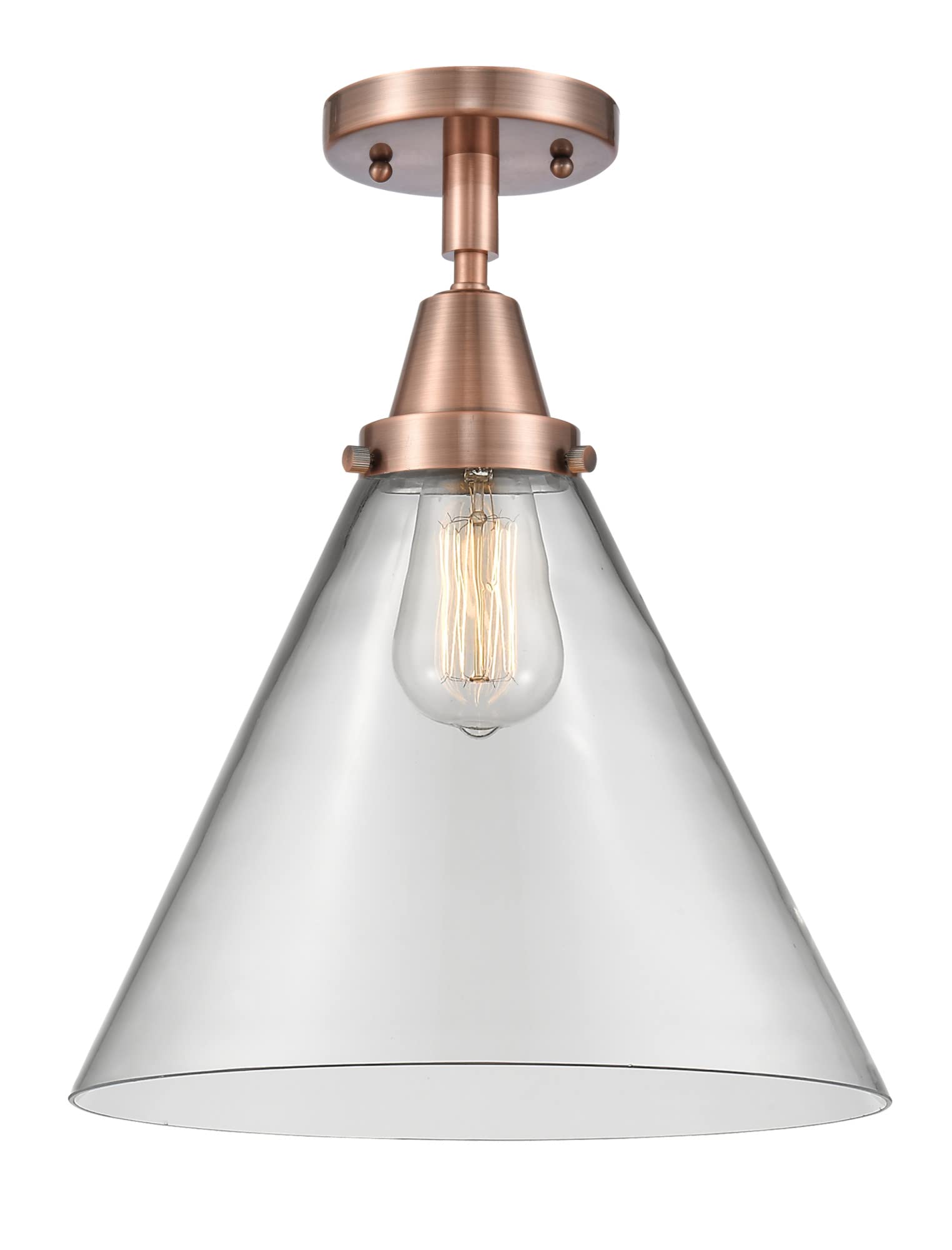 Innovations 447-1C-AC-G42-L One Light Flush Mount from Franklin Restoration Collection